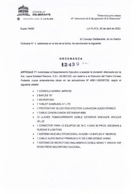 Ordenanza nº 12439 de 2023