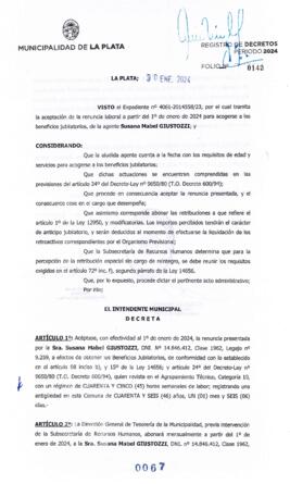 Decreto nº 67 de 2024, ALAK, Julio Cesar