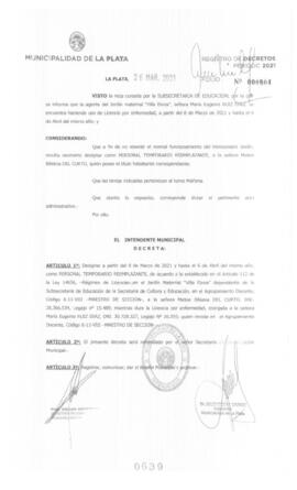 Decreto nº 639 de 2021, GARRO, Julio cesar