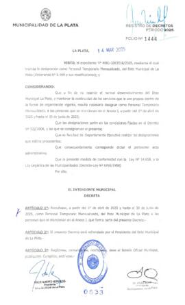 Decreto nº 633 de 2025, ALAK, Julio Cesar