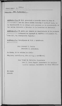 Ordenanza n° 1842 de 1949