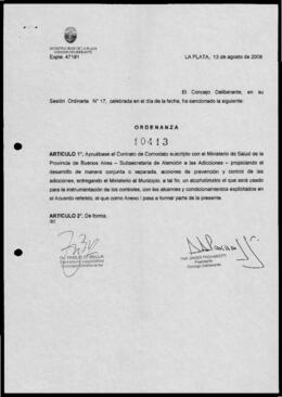 Ordenanza n° 10413 de 2008
