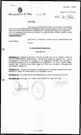 Decreto n° 1961 de 2005, Alak, Julio Cesar