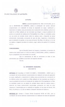 Decreto nº 1496 de 2021, GARRO, Julio cesar