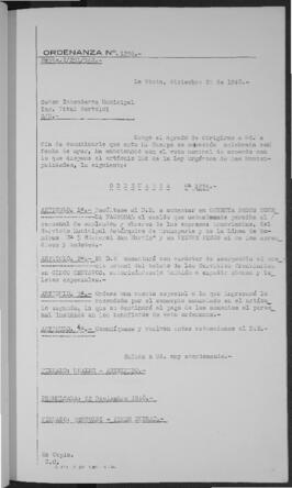 Ordenanza n° 1256 de 1948