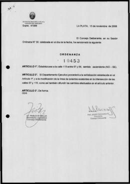 Ordenanza n° 10453 de 2008