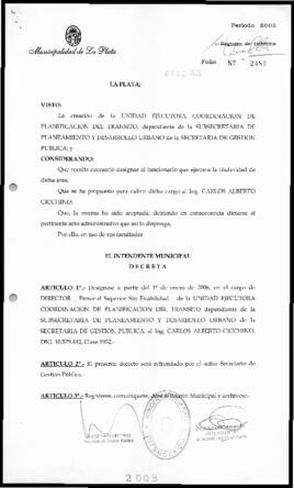 Decreto n° 2008 de 2005, Alak, Julio Cesar