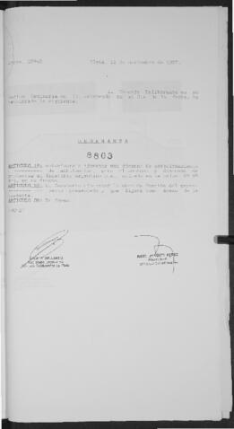 Ordenanza n° 8803 de 1997