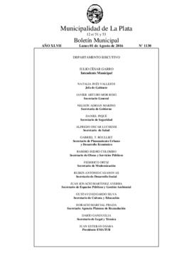 Boletín Municipal nº 1130 - lunes, 1 de agosto de 2016