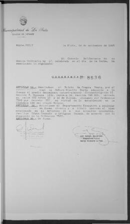 Ordenanza n° 8536 de 1995