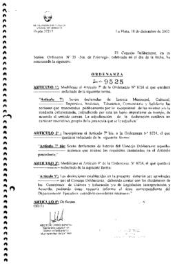 Ordenanza nº 9525 de 2002