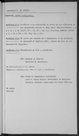 Ordenanza n° 1849 de 1949