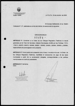 Ordenanza n° 10171 de 2006