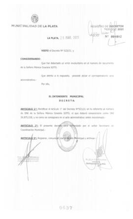 Decreto nº 637 de 2021, GARRO, Julio cesar