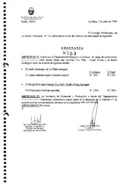 Ordenanza nº 9753 de 2004