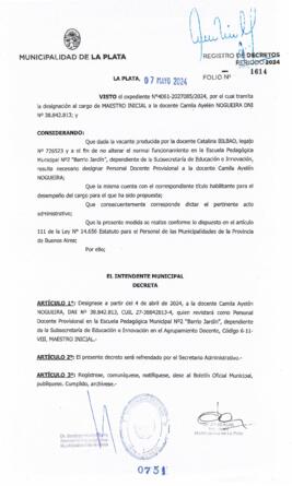 Decreto nº 751 de 2024, ALAK, Julio Cesar