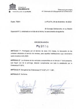 Ordenanza nº 12556 de 2023