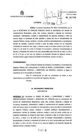 Decreto nº 1416 de 2020, GARRO, Julio cesar