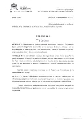 Ordenanza nº 12495 de 2023