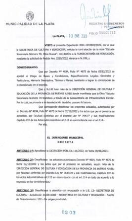 Decreto nº 203 de 2023, GARRO, Julio cesar