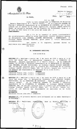 Decreto n° 775 de 2005, Alak, Julio Cesar