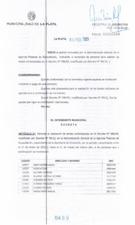 Decreto nº 499 de 2023, GARRO, Julio cesar