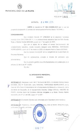 Decreto nº 630 de 2025, ALAK, Julio Cesar