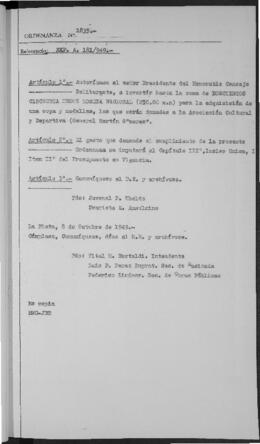 Ordenanza n° 1835 de 1949