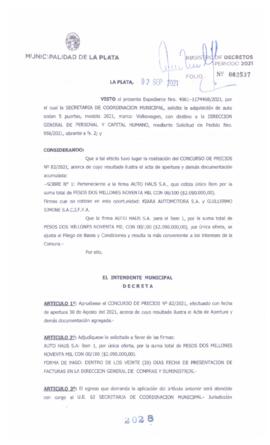 Decreto nº 2028 de 2021, GARRO, Julio cesar