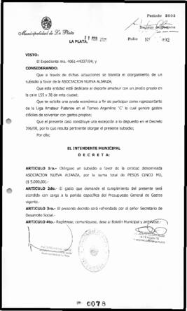 Decreto n° 78 de 2005, Alak, Julio Cesar