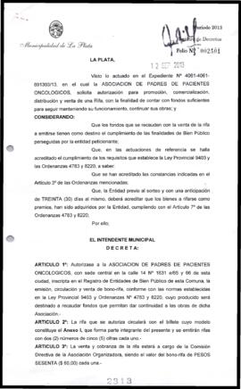 Decreto n° 2313 de 2013, Bruera, Oscar Pablo