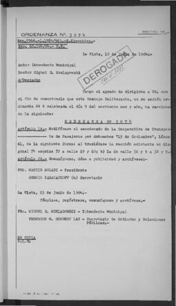 Ordenanza n° 3074 de 1964