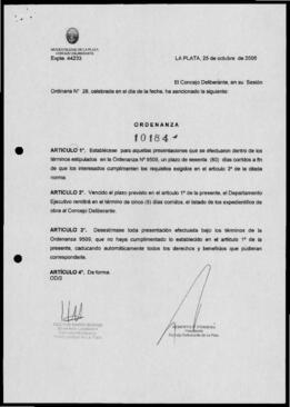 Ordenanza n° 10184 de 2006