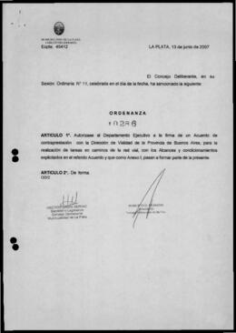 Ordenanza n° 10286 de 2007