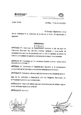 Ordenanza n° 12646 de 2025