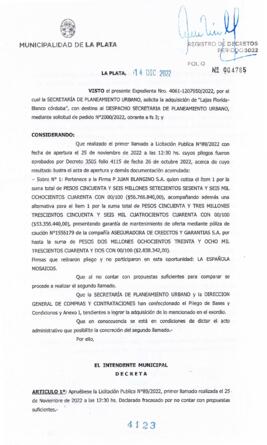 Decreto nº 4123 de 2022, GARRO, Julio cesar