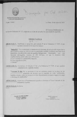 Ordenanza n° 9301 de 2001