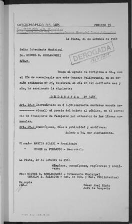 Ordenanza n° 3185 de 1964