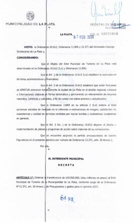 Decreto nº 491 de 2023, GARRO, Julio cesar