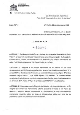 Ordenanza nº 12379 de 2022