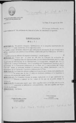 Ordenanza n° 9314 de 2001