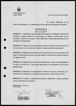 Ordenanza n° 10353 de 2008