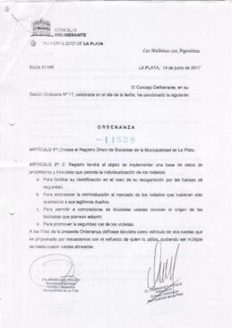 Ordenanza nº 11528 de 2017