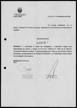 Ordenanza n° 10206 de 2006
