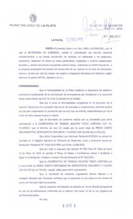 Decreto nº 1001 de 2021, GARRO, Julio cesar