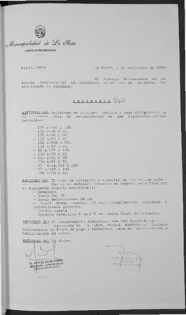 Ordenanza n° 8381 de 1994