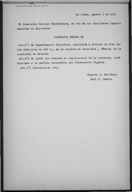 Ordenanza n° 86 de 1933
