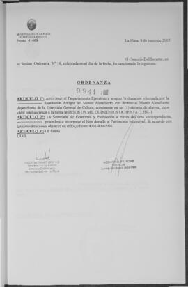 Ordenanza nº 9941 de 2005