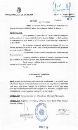 Decreto nº 698 de 2024, ALAK, Julio Cesar