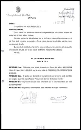 Decreto n° 2248 de 2013, Bruera, Oscar Pablo